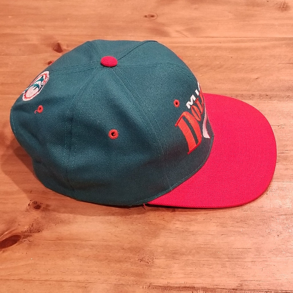 Vintage Miami Dolphins Hat Snapback Drew Pearson Wool Blend 90s NFL Football - Picture 4 of 9